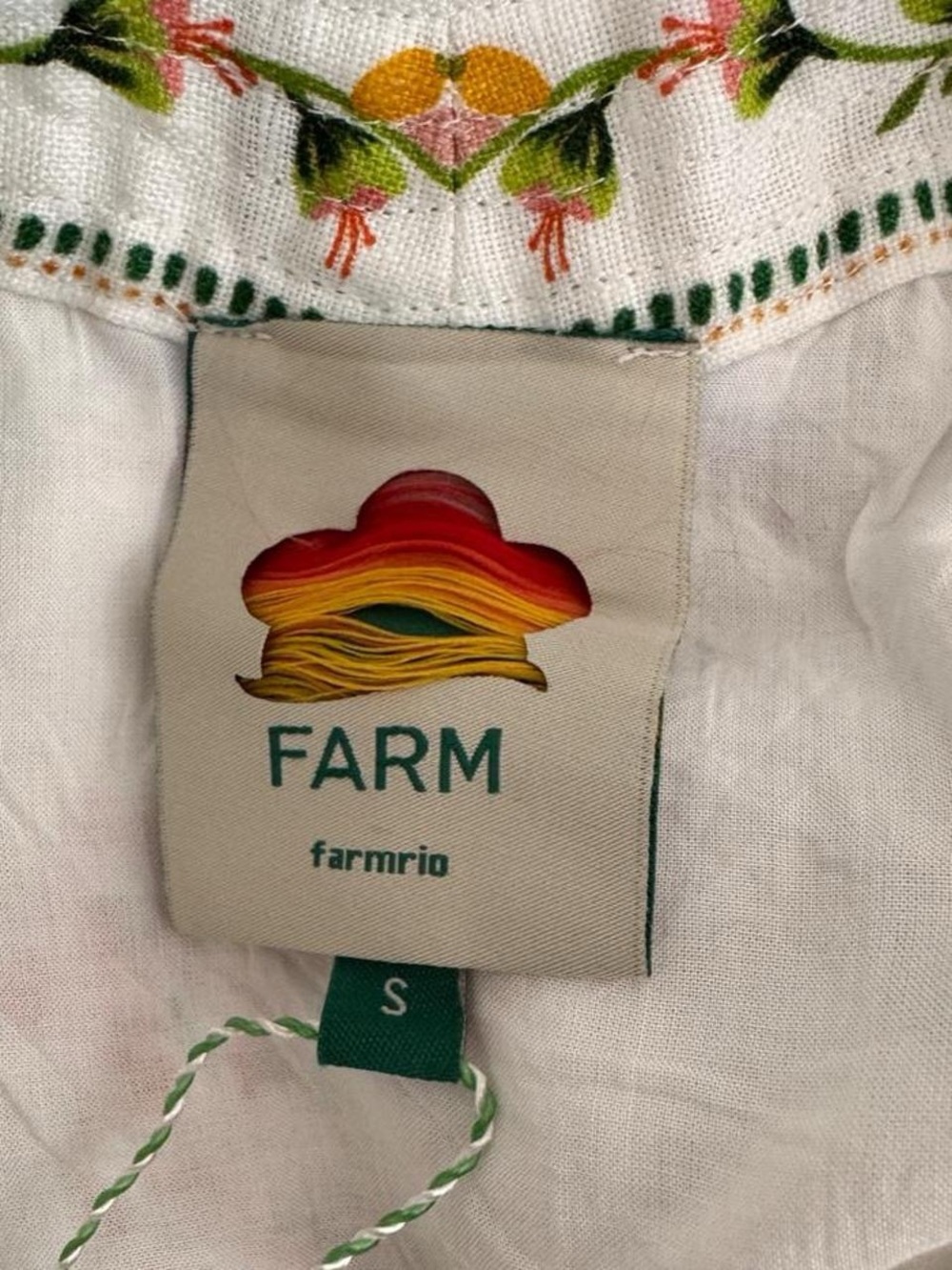 FARM RIO - TROPICAL PORCELAIN OFF WHITE MINI DRESS - Picture 7 of 7